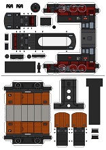 ocuklar iin hazr model Tren maketi ablonu, paper craft model